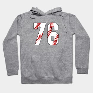 Baseball Number 76 #76 Baseball Shirt Jersey Favorite Player Biggest Fan Hoodie